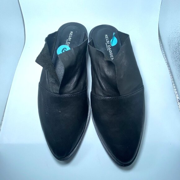 Black Leather Kelsi Dagger Womens Slip-On Loafers Size 6 Stylish & Comfortable - Picture 3 of 8